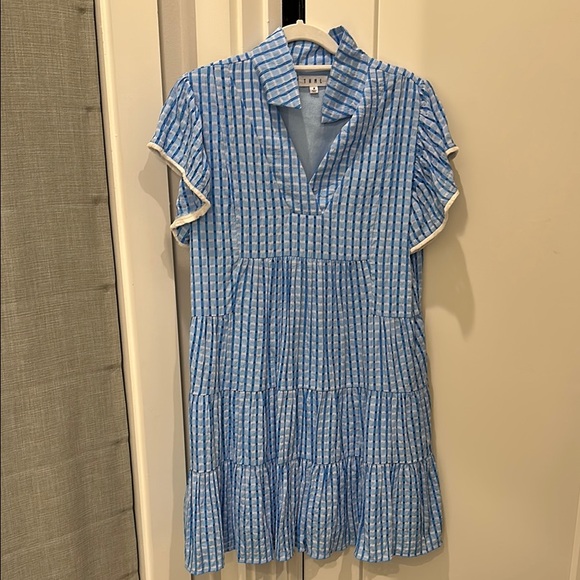 THML Blue and White Plaid Dress - Picture 6 of 6